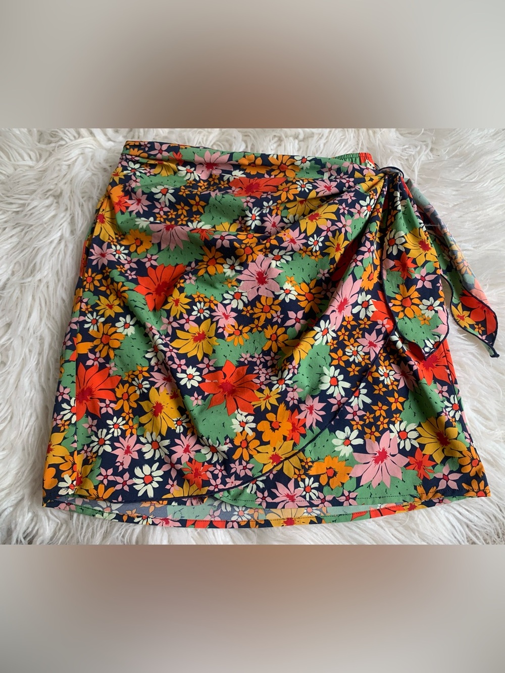 Toad&Co Sunkissed Wrap Skirt Floral Mini Skirt Multicolor Size XS